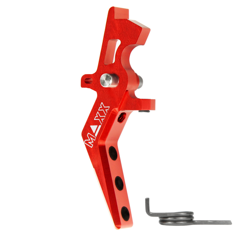 Maxx Model CNC Aluminum Advanced Speed Trigger (Style A) (Red) - ssairsoft.com