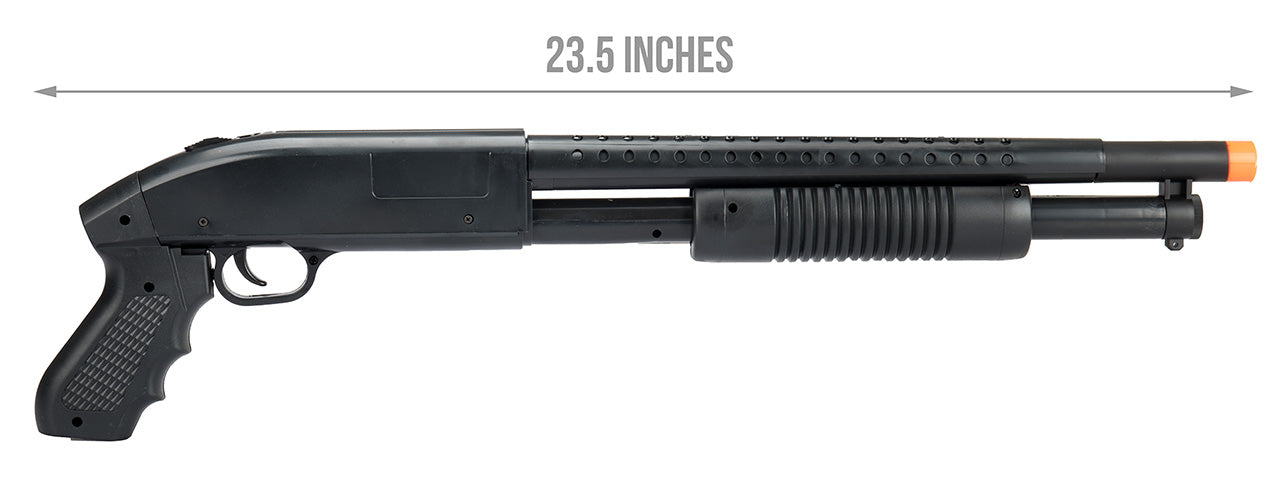 UKArms P388 Spring Single Shot Airsoft Shotgun (BLACK) - ssairsoft.com