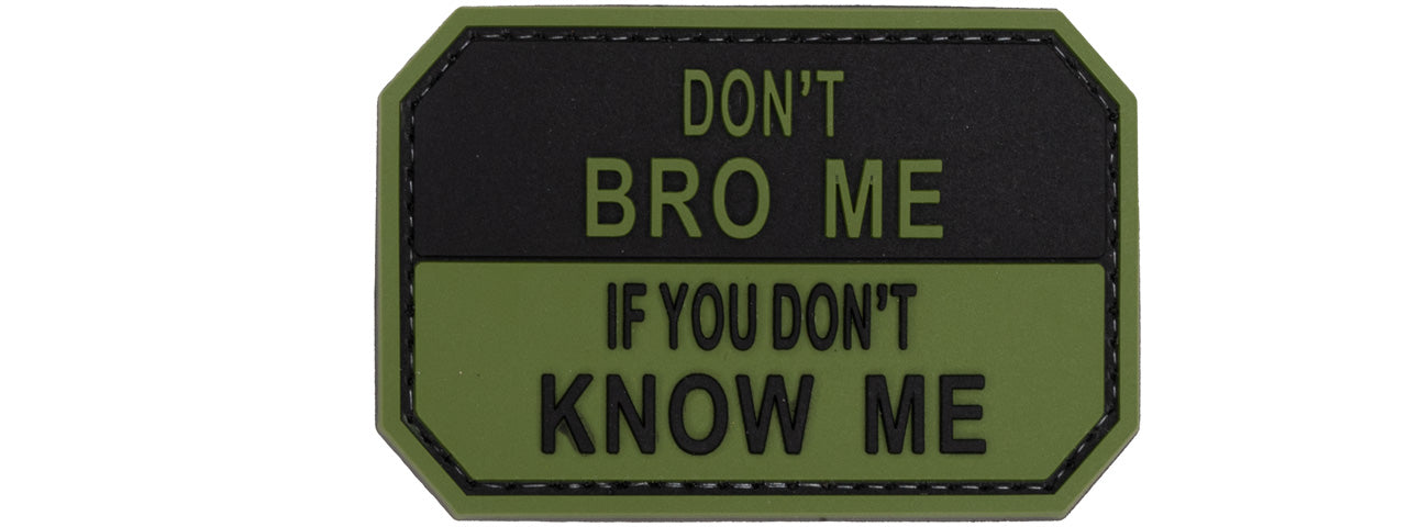 Patch PVC "Don't Bro Me If you Don't Know Me" - ssairsoft.com