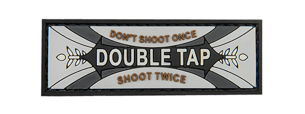 G-FORCE DOUBLE TAP DON'T SHOOT ONCE SHOOT TWICE PVC MORALE PATCH - ssairsoft.com