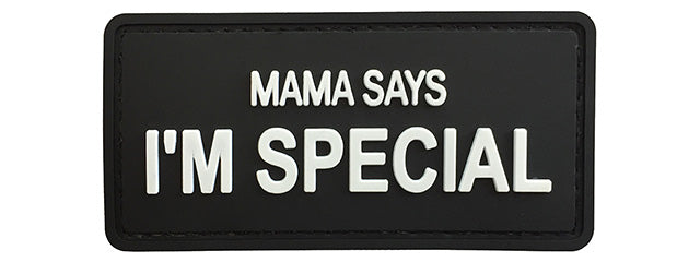 G-Force "Mama Says I'm Special" PVC Morale Patch (BLACK) - ssairsoft.com