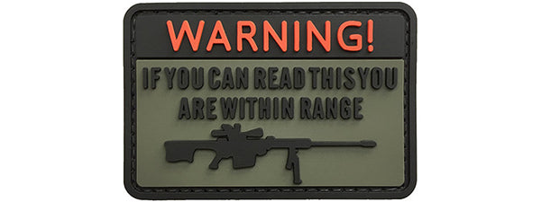 G-Force Warning If You Can Read This You're Within Range PVC Morale Patch (OD) - ssairsoft.com