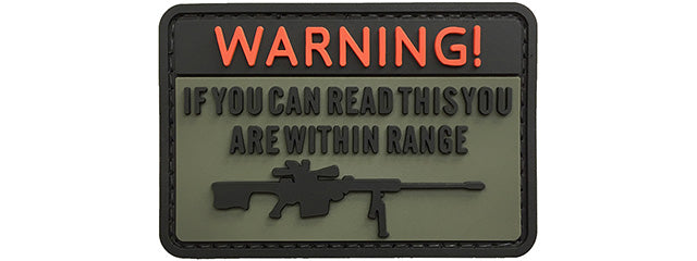 G-Force Warning If You Can Read This You're Within Range PVC Morale Patch (OD) - ssairsoft.com