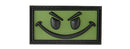 BIG EVIL SMILEY PVC MORALE PATCH (OD GREEN) - ssairsoft.com