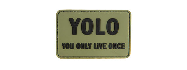 G-FORCE YOU ONLY LIVE ONCE PVC PATCH PVC MORALE PATCH (OD GREEN) - ssairsoft.com