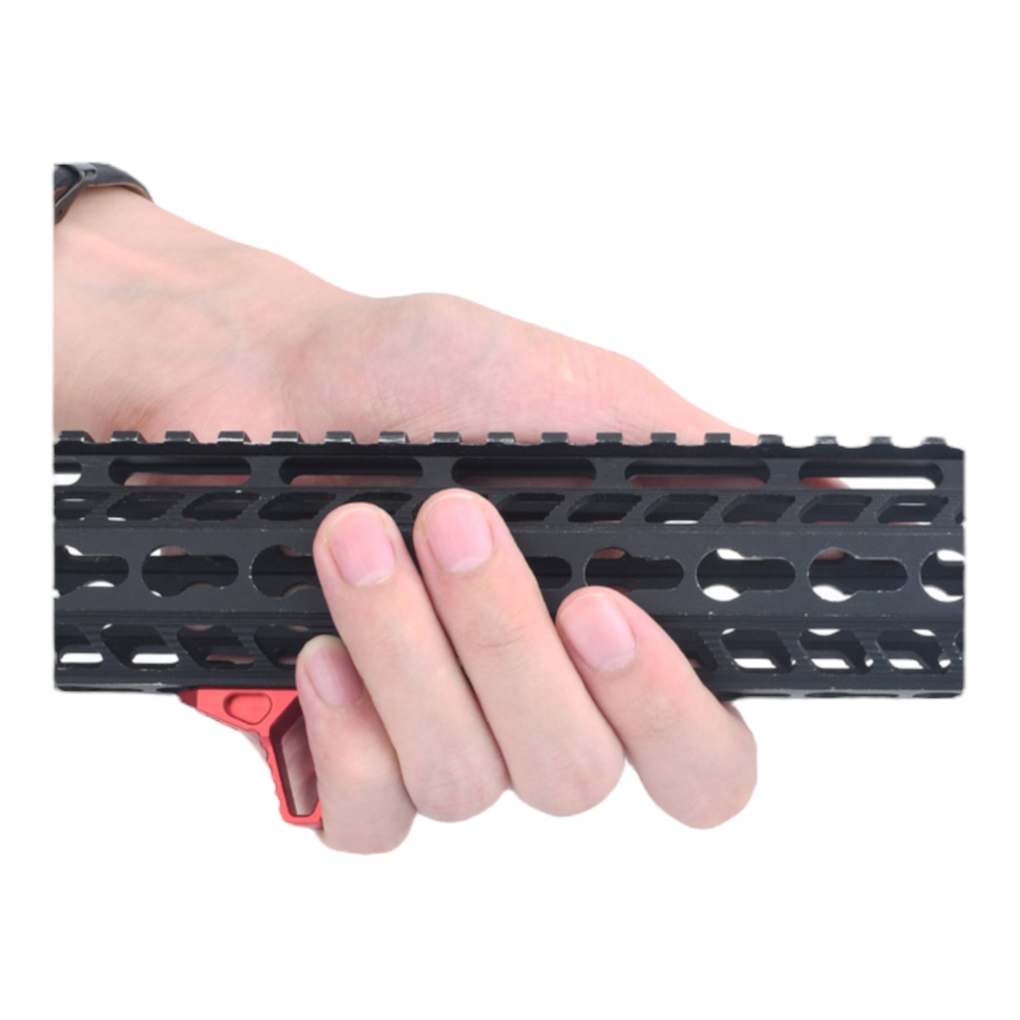 Ranger Armory Angled Hand-Stop for KeyMod and M-LOK (Red) - ssairsoft