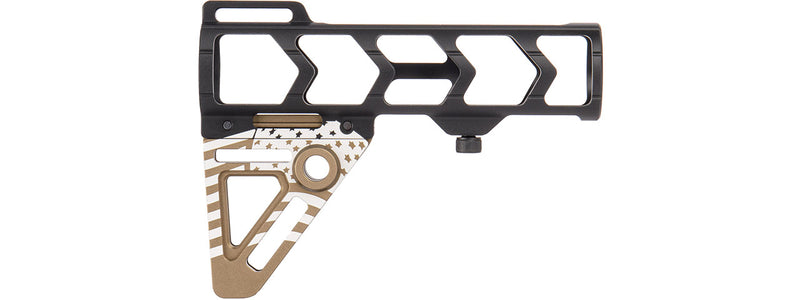 Ranger Armory Skeleton Aluminum Patriot Stock (Gold) - ssairsoft.com