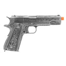 WE Tech Full Metal Gas Blowback Floral Pattern 1911 (SILVER) - ssairsoft.com