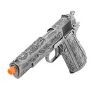 WE Tech Full Metal Gas Blowback Floral Pattern 1911 (SILVER) - ssairsoft.com