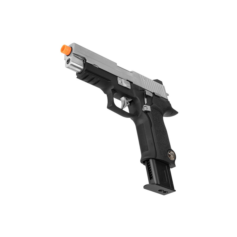 WE-Tech P-Virus Two-Tone Gas Blowback Airsoft Pistol (Color: Black & Silver) - ssairsoft