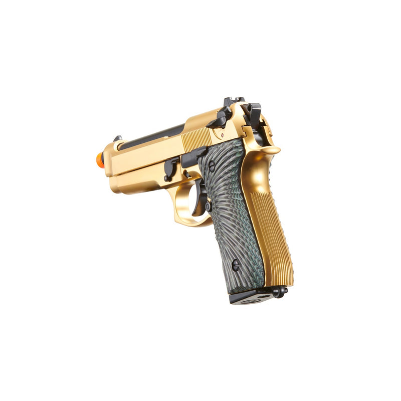 WE-Tech New System M92 Eagle Full Auto Airsoft Gas Blowback Pistol (Color: Gold) - ssairsoft