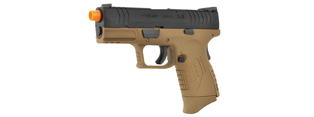 WE-Tech X-Tactical 3.8 Compact Gas Blowback Airsoft Pistol (TAN) - ssairsoft.com