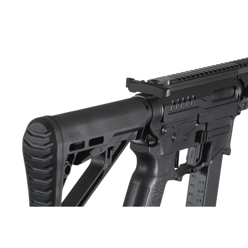 Zion Arms R&D Precision Licensed PW9 Mod 1 Long Rail Airsoft Rifle with Delta Stock (Color: Black) - ssairsoft