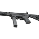 Zion Arms R&D Precision Licensed PW9 Mod 1 Long Rail Airsoft Rifle with Delta Stock (Color: Black) - ssairsoft