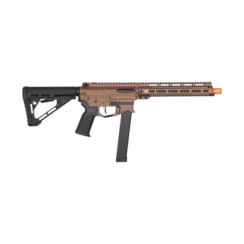 Zion Arms R&D Precision Licensed PW9 Mod 1 Long Rail Airsoft Rifle with Delta Stock - ssairsoft