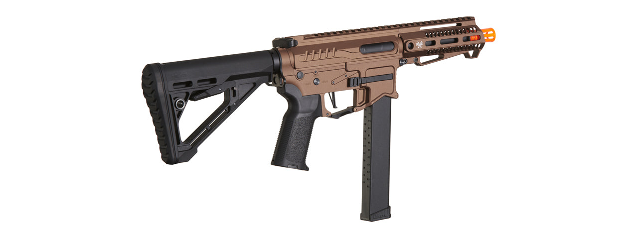 Zion Arms R&D Precision Licensed PW9 Mod 1 Short Rail Airsoft Rifle with Delta Stock - ssairsoft
