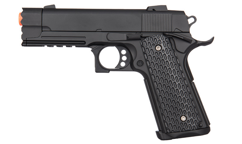 Golden Hawk Zinc M1911 Tactical Spring Airsoft Pistol - ssairsoft