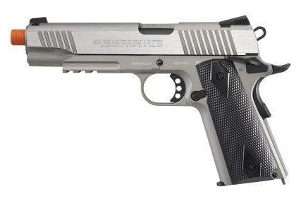 Elite Force 1911 Tactical CO2 Full Metal Gen 3 Airsoft Gas Blowback Pistol (Stainless) - ssairsoft.com