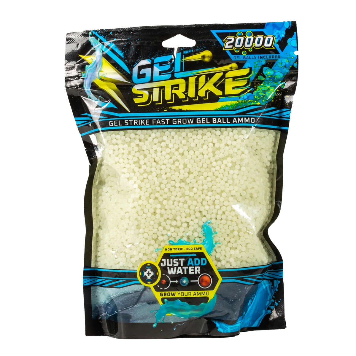 Gel Strike Gel Balls "Pro Formula" 20K Count Glow Green Gell