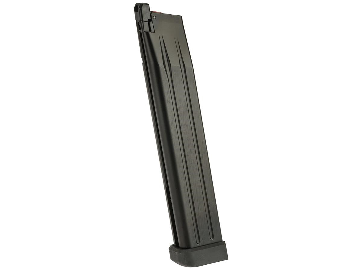 AW Custom 50 Round Green Gas Extended Magazine for HI-CAPA Gas Blowback Airsoft Pistols - Black - ssairsoft.com