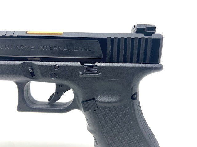 SS Custom Glock 17 Salient Arms Black/Gold with threaded barrel - ssairsoft.com