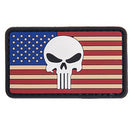 PUNISHER US FLAG PVC PATCH - ssairsoft.com