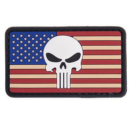 PUNISHER US FLAG PVC PATCH - ssairsoft.com