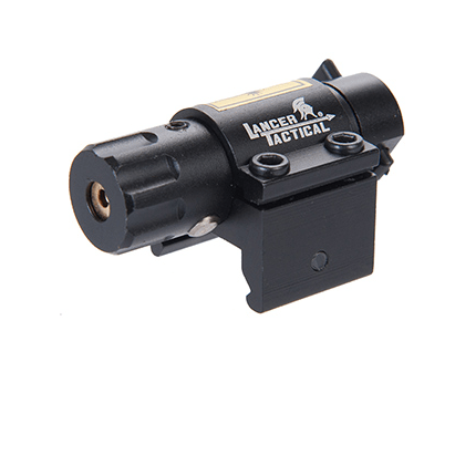 Lancer Tactical Airsoft Mini Sized Red Laser Sight - BLACK - ssairsoft.com