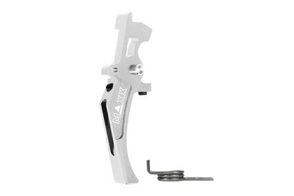 Maxx Model Airsoft Trigger Style D Silver For Ver. 2 AEG Gear Box - ssairsoft.com