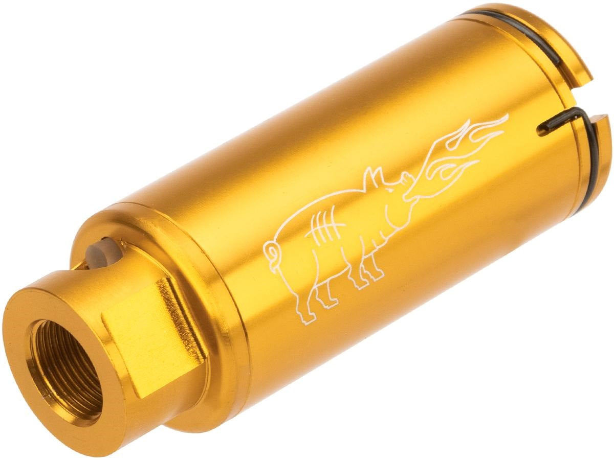 Noveske KX5 Gold Flash Hider w/ Built-In ACETECH Lighter S Ultra Compact Rechargeable Tracer- - ssairsoft.com