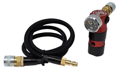 Wolverine Airsoft "Storm" HPA On-Tank Regulator w/ Line (Red) - ssairsoft.com