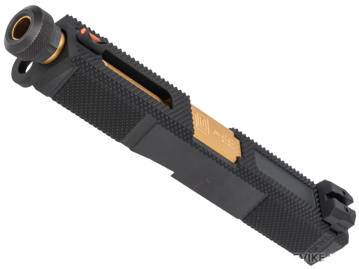 EMG SAI Utility Slide Set for GLOCK 19 Gen.3 Series GBB Pistols Black Slide / Gold Barrel - ssairsoft.com