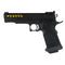 GE 3399 Full Metal 1911 Hex Cut Gas Blowback Pistol w/Gun Case & Gold Spiral Outer Barrel - ssairsoft.com