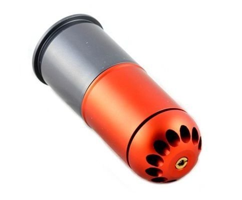 SHS Metal 96 rounds 40mm Gas Grenade Shell (Red + Grey) - ssairsoft.com