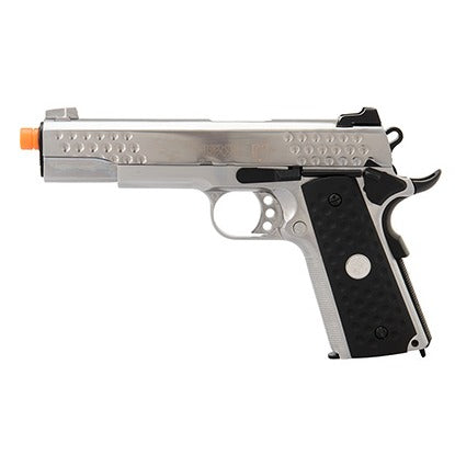 WE Tech Full Metal Knighthawk 1911 Gas Blowback Airsoft Pistol (SILVER) - ssairsoft.com