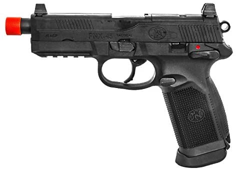 Cybergun FN Herstal Licensed FNX-45 Tactical Airsoft Gas Blowback Pistol by VFC (Color: Black) - ssairsoft.com