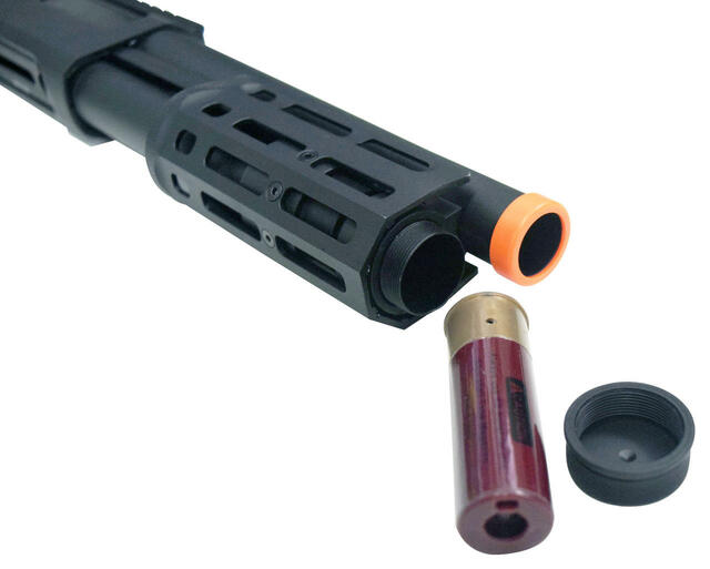 GE 8879 M870 Full Metal Tri-Burst Gas Shotgun w/ CNC Rail - ssairsoft