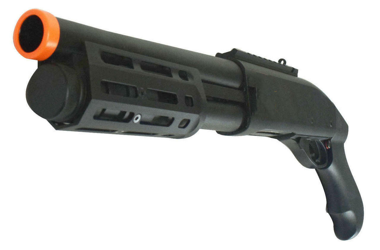 GE 8879 M870 Full Metal Tri-Burst Gas Shotgun w/ CNC Rail - ssairsoft