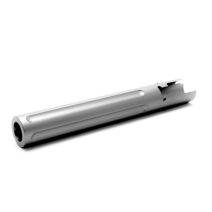 Laylax Fluted Outer Barrel for Tokyo Marui Hi-CAPA 5.1 Series GBB Pistols - Silver - ssairsoft.com