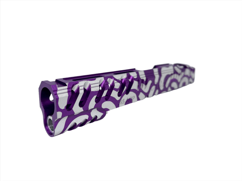 SS Custom Laser engraved Tribal Jungle Cat Purple TM 5.1 Slide - ssairsoft