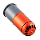 SHS Metal 120 rounds 40mm Gas Grenade Shell (Red + Grey) - ssairsoft.com