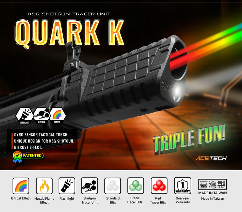 AceTech Quark-K QD KSG Shotgun Tracer Unit (Black) - ssairsoft