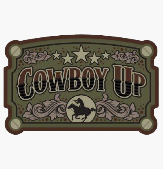 Patch PVC Cowboy Up (Bronze) - ssairsoft.com