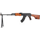 LCT Steel RPK AEG Airsoft Light Machine Gun w/ Bipod - BLACK/WOOD - ssairsoft