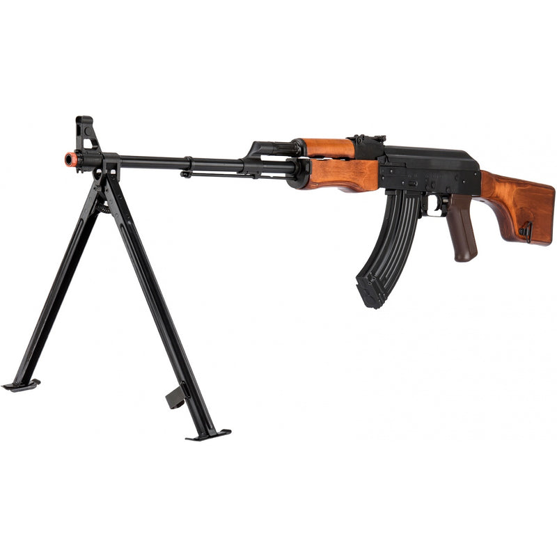 LCT Steel RPK AEG Airsoft Light Machine Gun w/ Bipod - BLACK/WOOD - ssairsoft