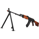 LCT Steel RPK AEG Airsoft Light Machine Gun w/ Bipod - BLACK/WOOD - ssairsoft