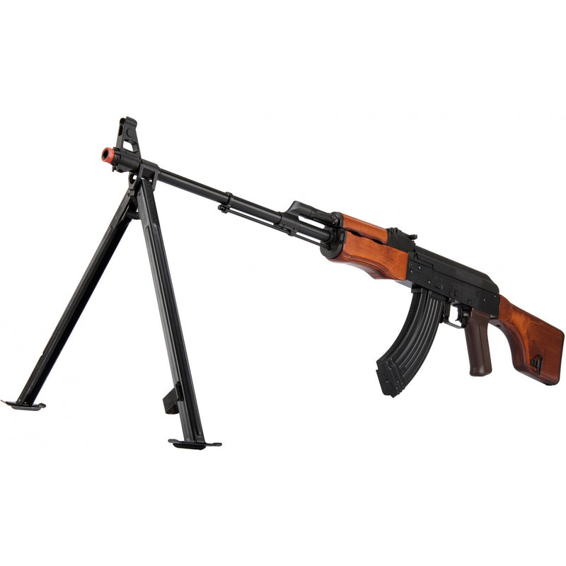 LCT Steel RPK AEG Airsoft Light Machine Gun w/ Bipod - BLACK/WOOD - ssairsoft