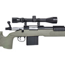 WellFire MB4416 M40A3 Bolt Action Sniper Rifle w/ Scope & Bipod - od - ssairsoft