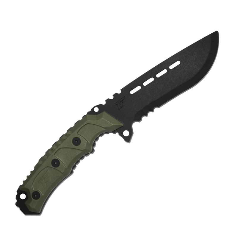 TS Blades GB 03 Training Knife  (Tan, Green, Black) - ssairsoft