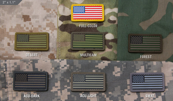 US Flag PVC Mini Patch - Color : Multicam - ssairsoft.com